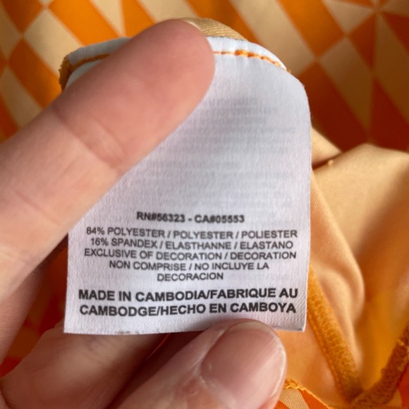 Nike Pro Fitted Dri-Fit Orange Athleric Running Ladies Top, M - Picture 5 of 7